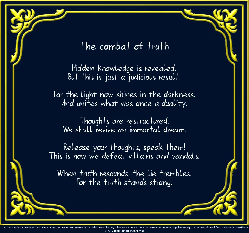 The combat of truth