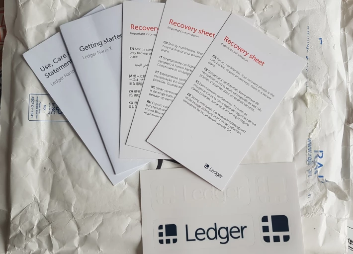 Stickers, recovery sheets and user info