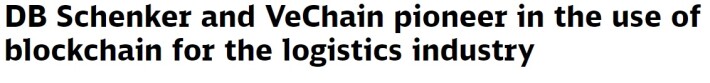 VeChain DB Schenker