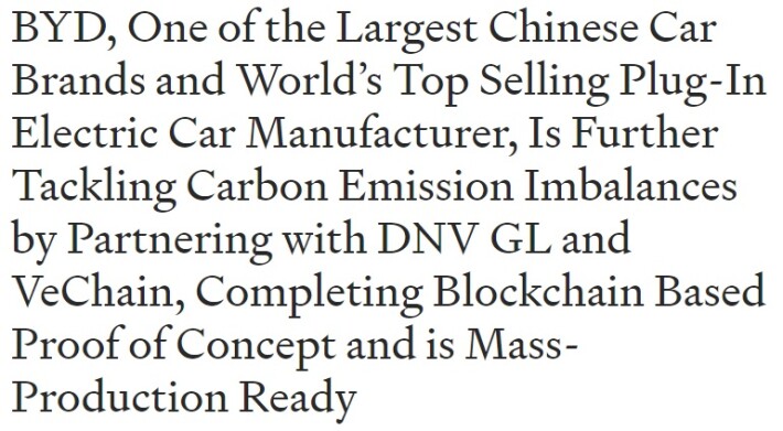VeChain BYD