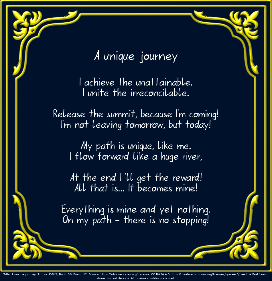 A unique journey
