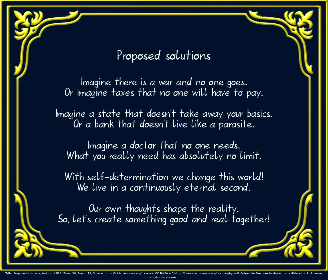 Proposed solutions