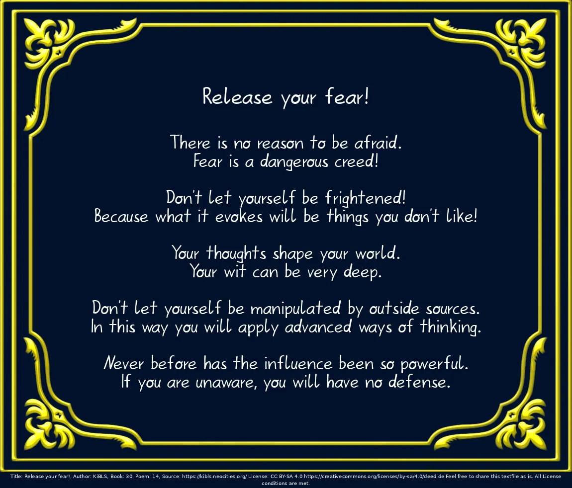 Release your fear!