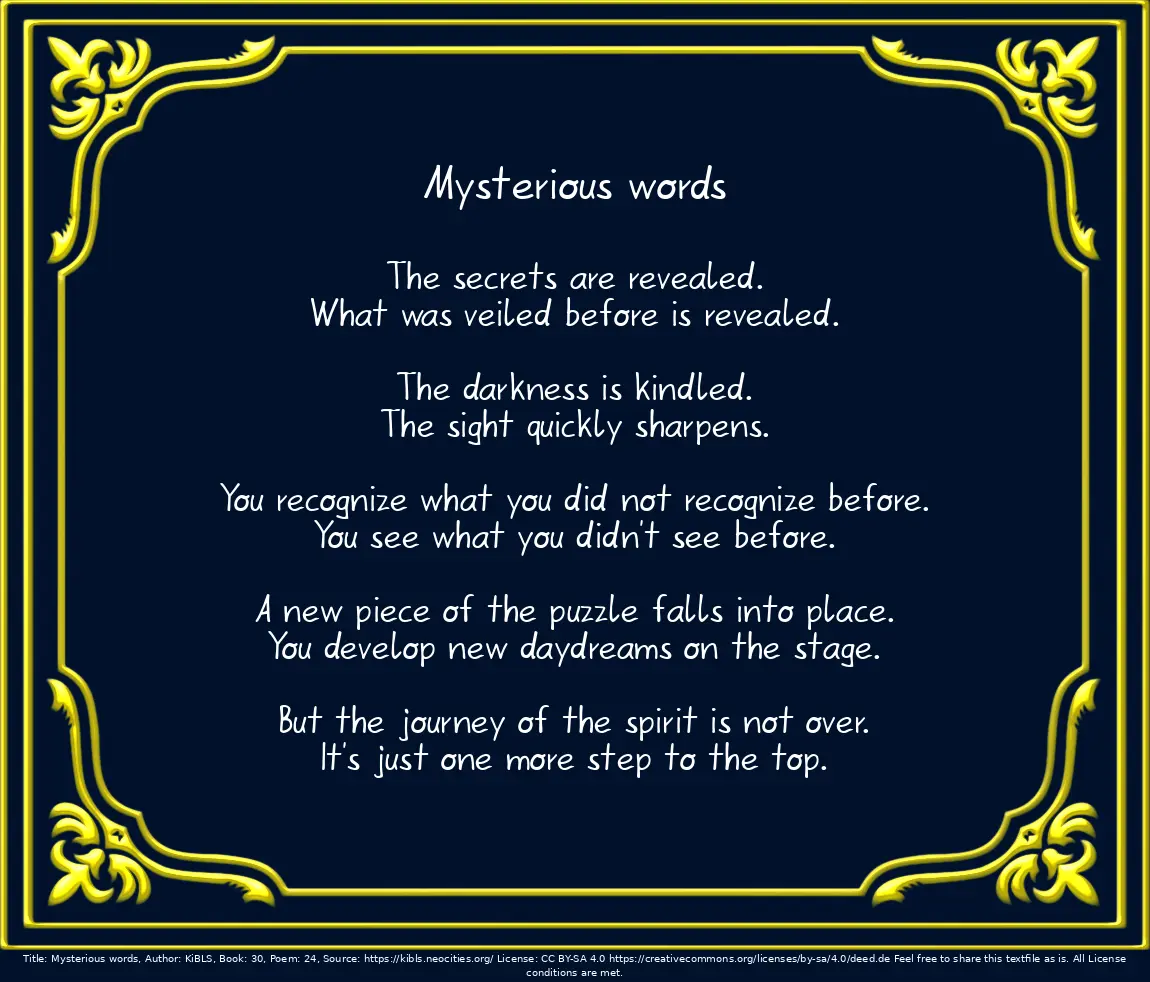 Mysterious words