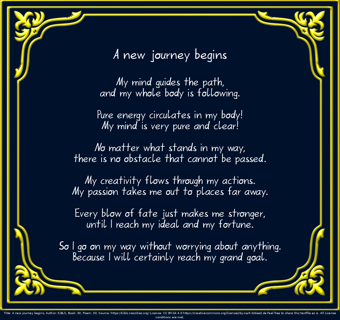 A new journey begins