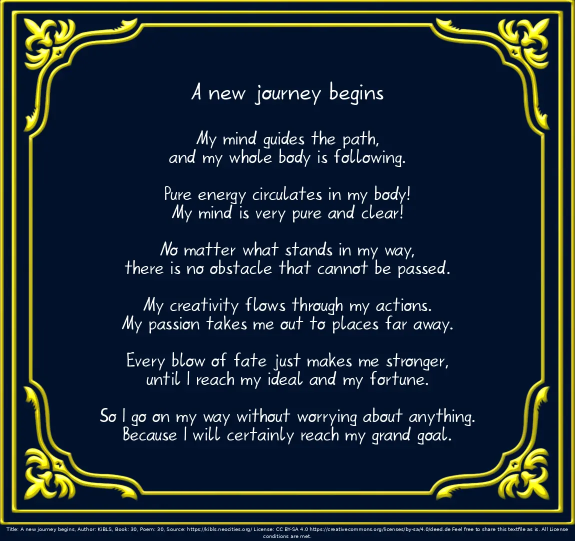 A new journey begins