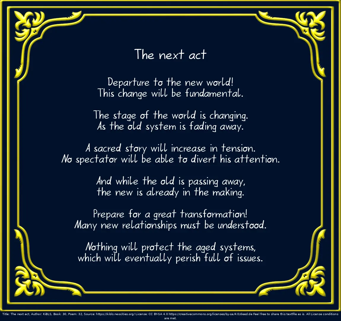 The next act