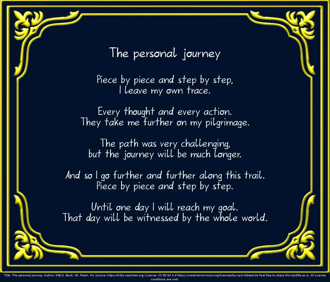 The personal journey
