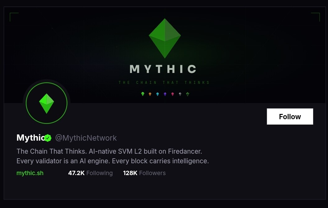 @MythicNetwork on X.com