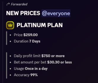 Example of prices