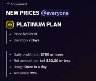 Example of prices