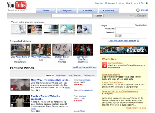 Youtube 2007
