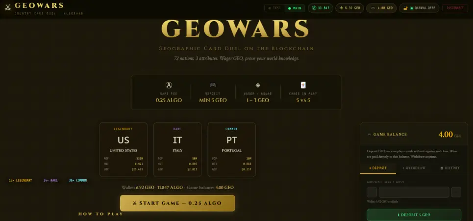 geowars geography card based game