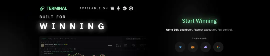 Terminal (formerly Padre), is a multi-chain crypto trading platform recently acquired by Pump.fun. It supports Solana, BNB, Base and Ethereum. It offers advanced tools such as wallet tracking, trailing stop loss, and Inferno Mode for ultra-fast fills (~300 ms). Traders can earn 35% cashback on fees via referrals. As a progressive web app, Padre delivers full mobile functionality and deep customization. Making it a faster and more flexible alternative to Axiom and GMGN, for spot trading and real-time market execution.