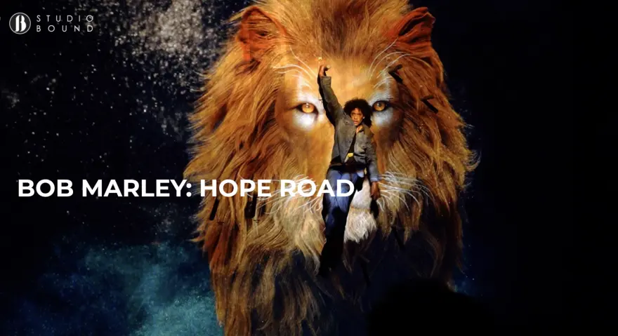 Bob Marley: Hope Road — Las Vegas (2025) Bob Marley: Hope Road | Mandalay Bay, Las Vegas (2025) | Production Design by Patrick Larsen, Studio Bound | Produced by Five Currents | The Jamming Tree