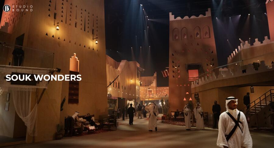 Souk Wonders — Riyadh (2025) Souk Wonders | Riyadh, Saudi Arabia (2025) | Immersive Marketplace Theatre | Production Design by Patrick Larsen, Studio Bound | Produced by Dragone
