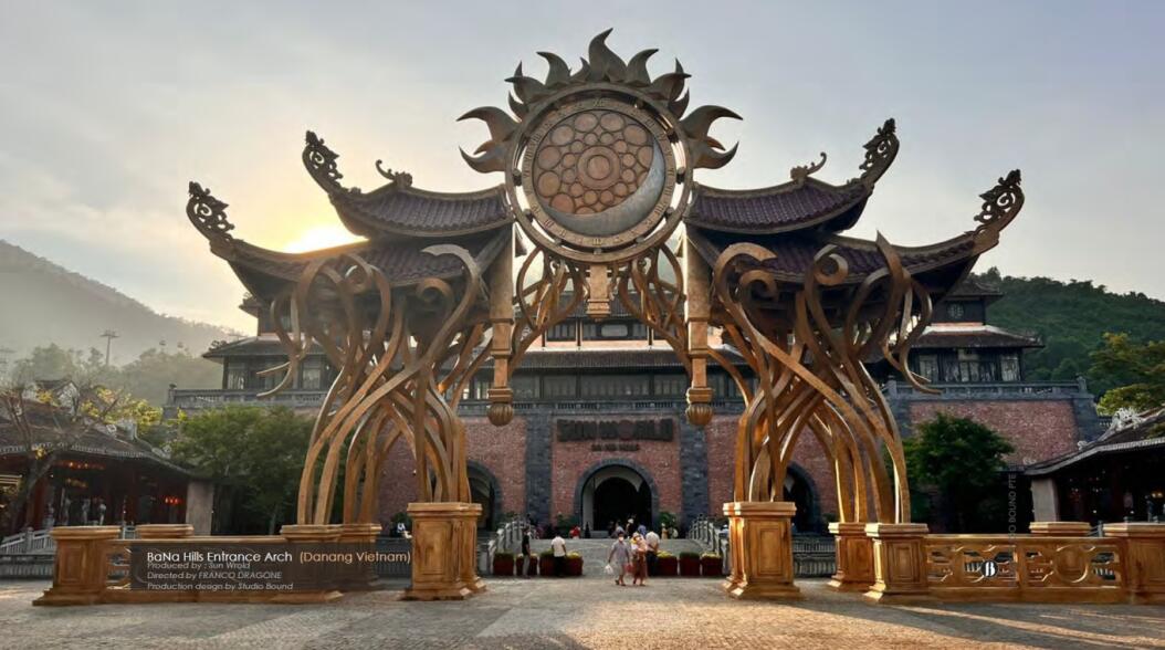 Ba Na Hills Entrance Arch — Danang, Vietnam (2022) Ba Na Hills Entrance Arch | Danang, Vietnam (2022) | Production Design by Patrick Larsen, Studio Bound | Sun Group and Dragone