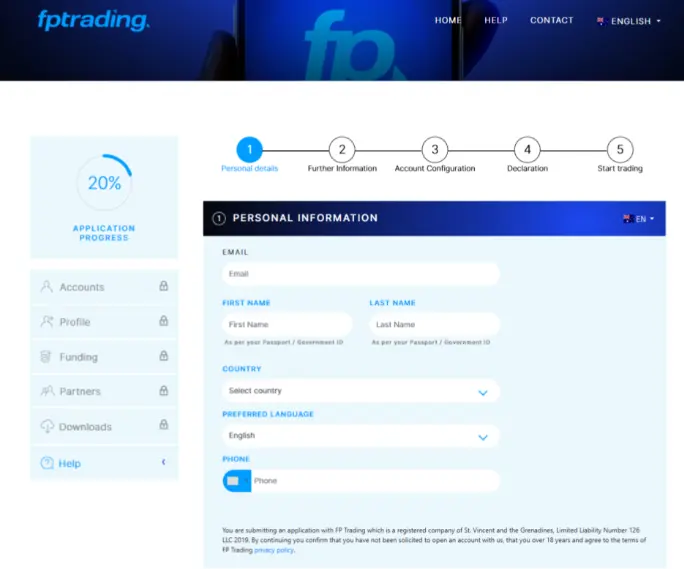 Fp Trading Sing up