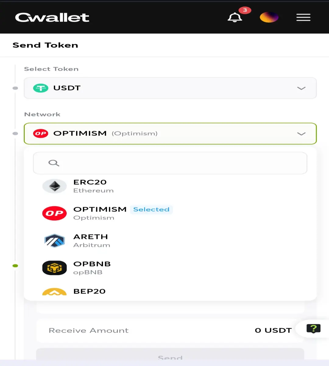 Cwallet send System