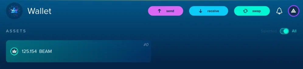 BEAM Wallet Balance