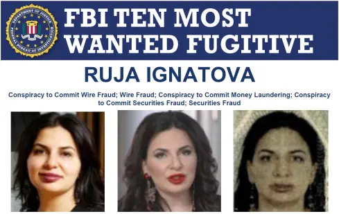 FBI Most Wanted Poster of Ruja Ignatova