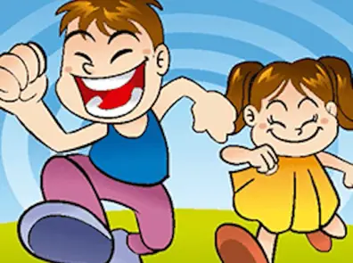 Niños corriendo