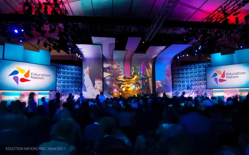 NBC Education Nation, Rockefeller Center, New York, 2012. Production design: Patrick Larsen / Studio Bound. Emmy Award-winning.