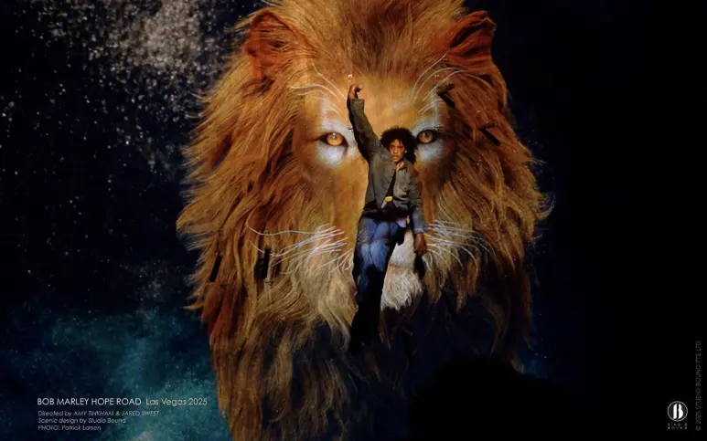 Bob Marley Hope Road, Mandalay Bay, Las Vegas, 2025. Production design: Patrick Larsen / Studio Bound