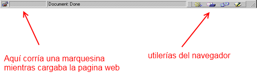 Barra de estado Netscape
