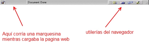 Barra de estado Netscape