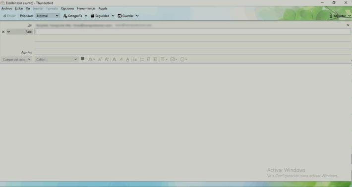 Interfaz de Thunderbird
