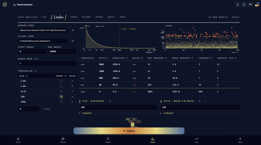 Alea - /seeds simulator