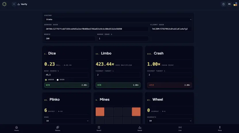Alea - /verify simulator