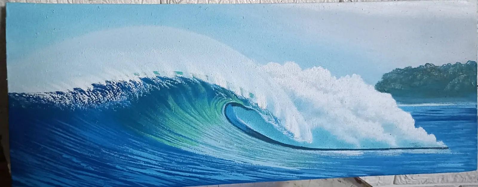 wave painting oil on canvas
