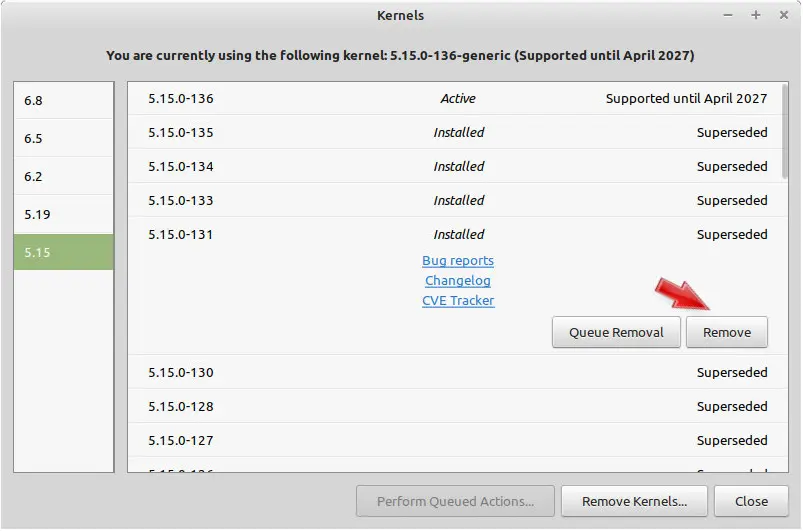 remove Linux Kernel