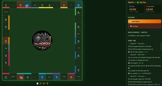monopoly cities geo board