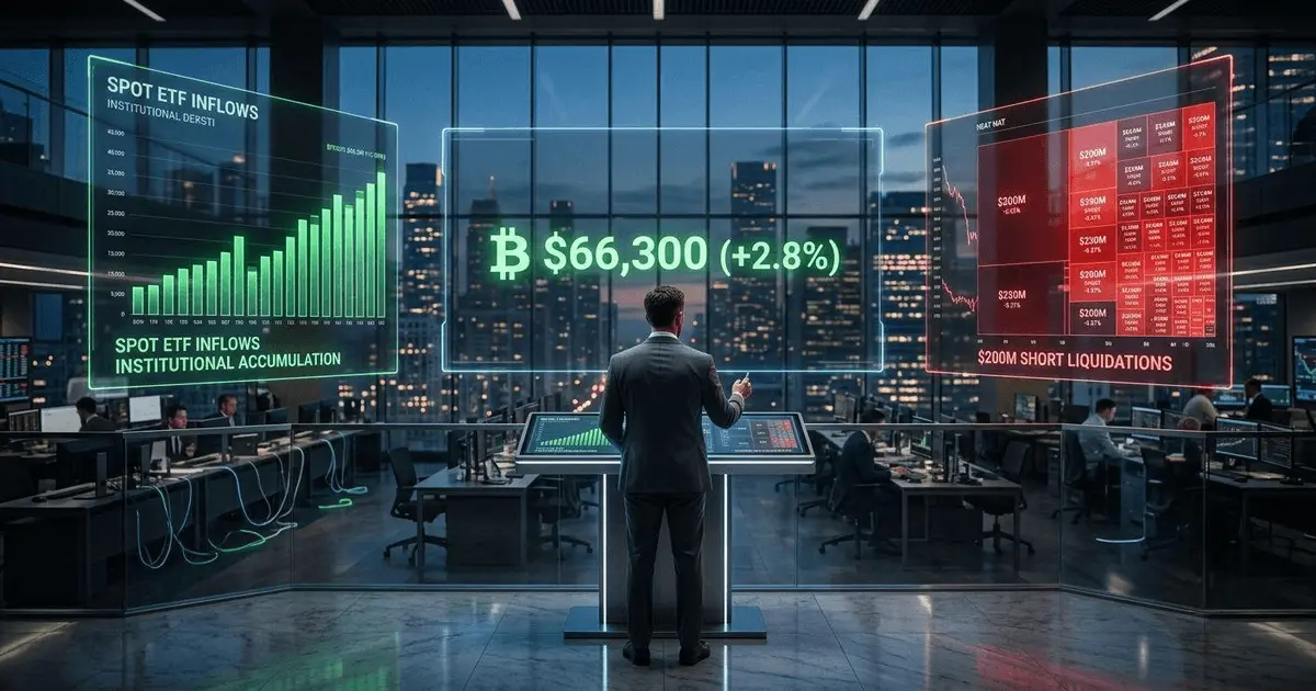 Analyst reviews Bitcoin market data on holographic screens.Analyst reviews Bitcoin market data on holographic screens.