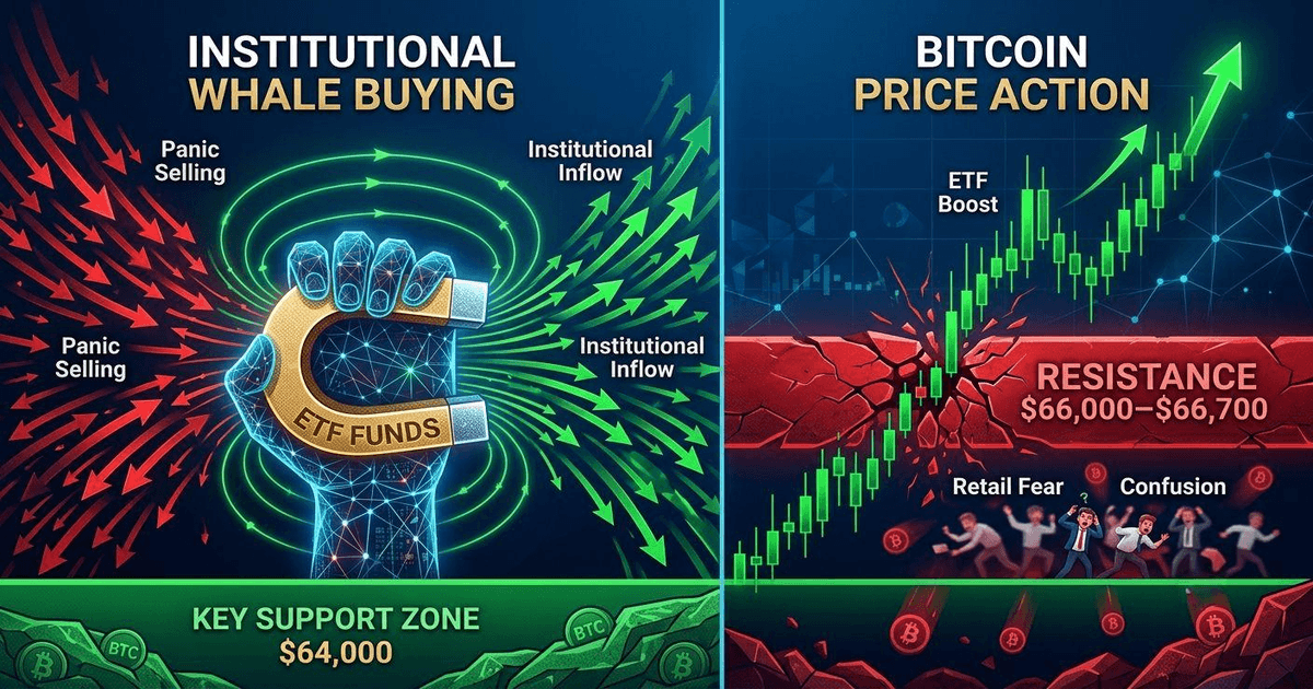 Financial chart showing Bitcoin price action hitting key resistance zone.