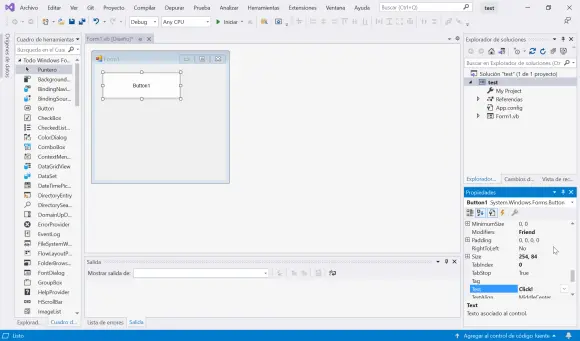 Crear aplicación Windows usando VB.NET
