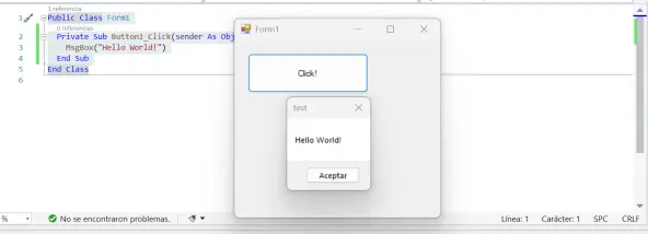 Crear aplicación Windows usando VB.NET