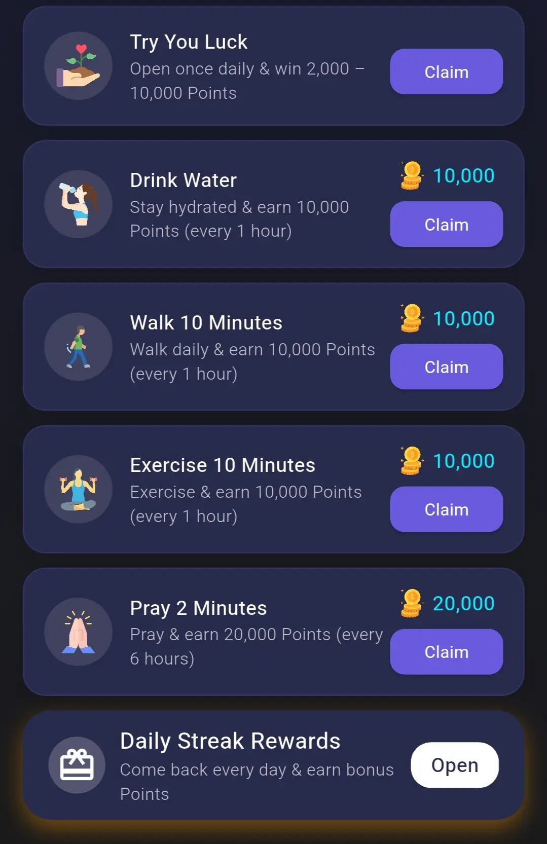 Daily tasks