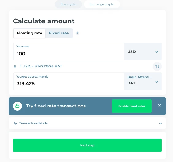 bat exchange via changelly