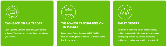 Main features of KICKEX