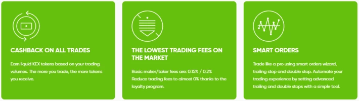 Main features of KICKEX
