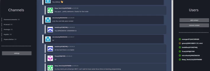IOTA IXI.Chat UI using the ICT Controller