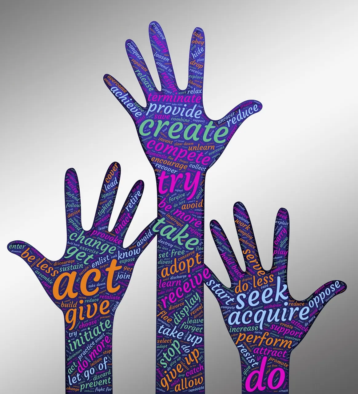 You think positively to control what you are doing