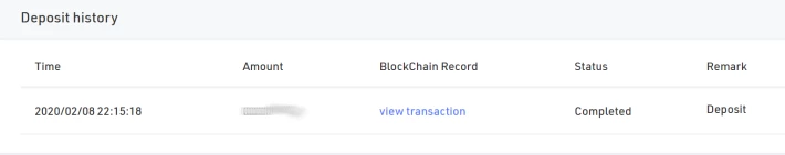 Deposit complete
