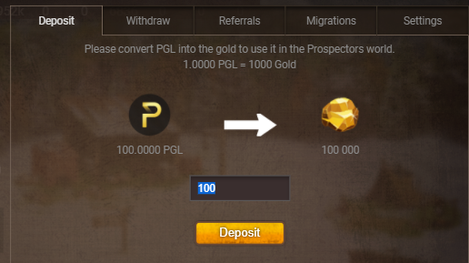 Changing PGL to Gold