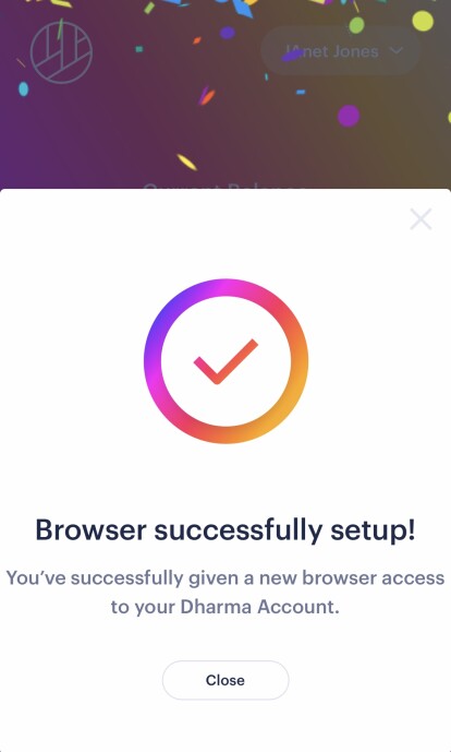a screenshot of the dharma.io app