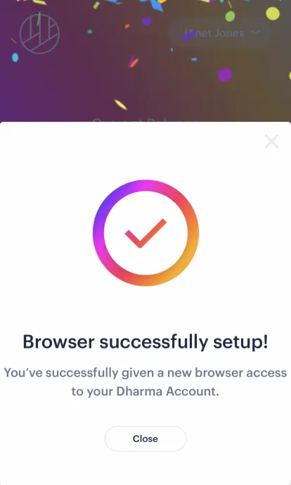 a screenshot of the dharma.io app